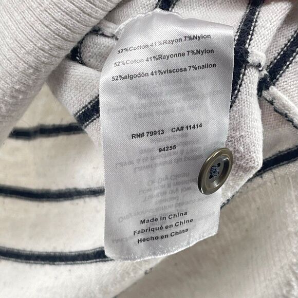 Motherhood Maternity White Black Striped Oversized Pullover Sweater XS - Picture 9 of 11